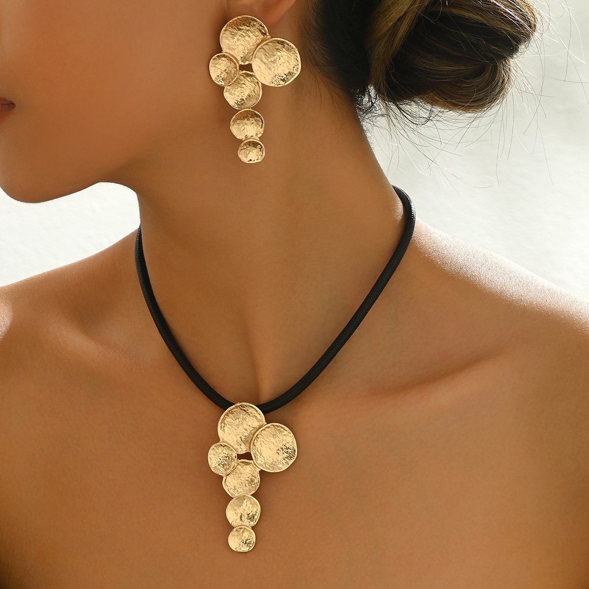 14K Gold Plated Golden Petals Jewelry Set - Elegant And Timeless