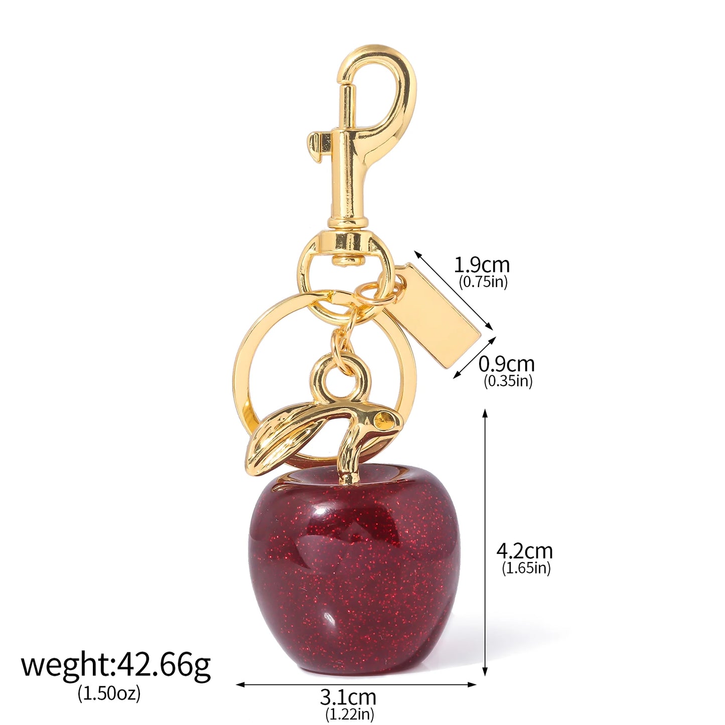 Fashion Delicious Red Cherry Keychain Summer Fruits Cherries Pendant Keyring For Women Men Jewelry Bag Key Accessories Gift