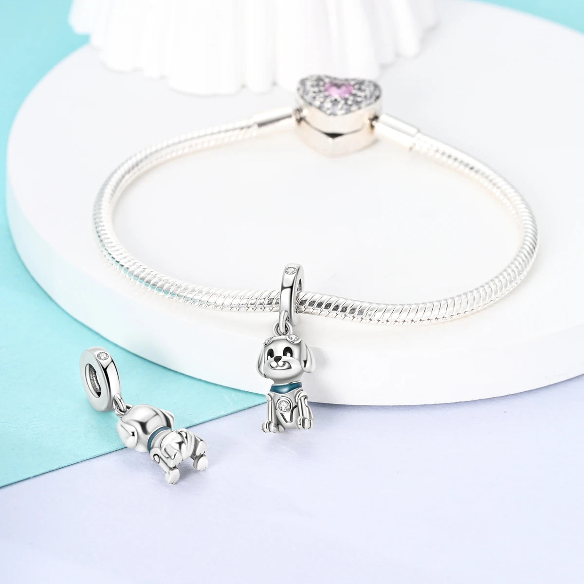 Silver Plated Chameleon Avocado Moon Spinning Eye Charms Fit Original Pandora Charm Beads Pendent Dangle Bracelet Woman Jewelry